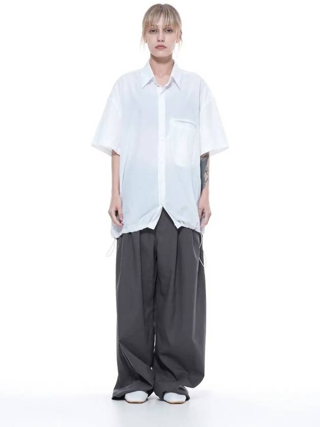 Men s SSHS WH Seersucker String Half Shirt White - CHANCE'S NOI - BALAAN 4