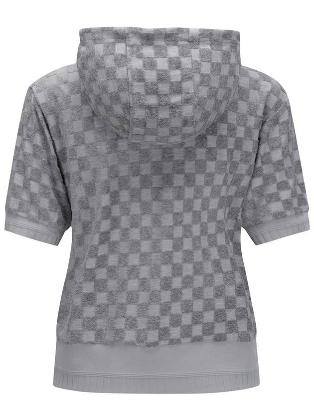 WOMEN TERRY CHECK BOARD HOODIE SHORT T SHIRTGR - ANEWGOLF - BALAAN 2