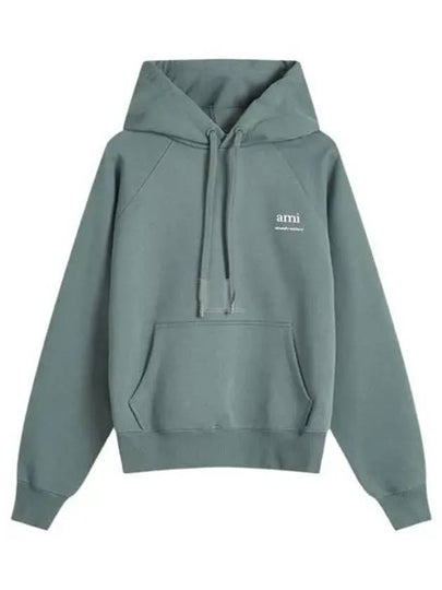 Logo Print Hoodie Green - AMI - BALAAN 2