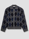 Evening Polo Argyle Cardigan Grigio - OUR LEGACY - BALAAN 2