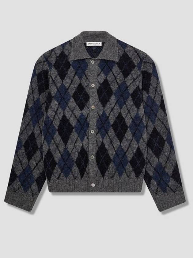 Evening Polo Argyle Cardigan Grigio - OUR LEGACY - BALAAN 2