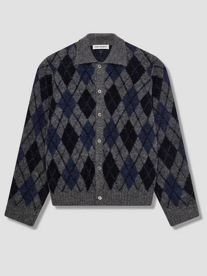 Evening Polo Argyle Cardigan Grigio - OUR LEGACY - BALAAN 2