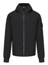 Soft Shell Brushed Lining Zip Up Hoodie Black - STONE ISLAND - BALAAN 2