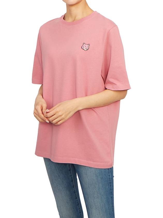 Bold Fox Head Patch Comfort Short Sleeve T-Shirt Rosebud - MAISON KITSUNE - BALAAN 5