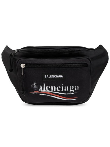 Balenciaga Belt Bag With Printed Logo Men s Black - BALENCIAGA - BALAAN 1