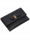 Vara Bow Card Walletr Black - SALVATORE FERRAGAMO - BALAAN 6