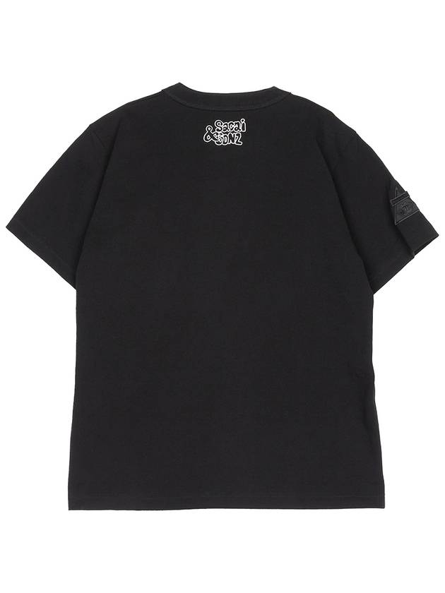 Gonz Patch Crew Neck Short Sleeve T-Shirt Black - SACAI - BALAAN 3