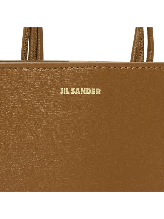 Logo Tangle Phone Holder Leather Cross Bag Brown - JIL SANDER - BALAAN 9