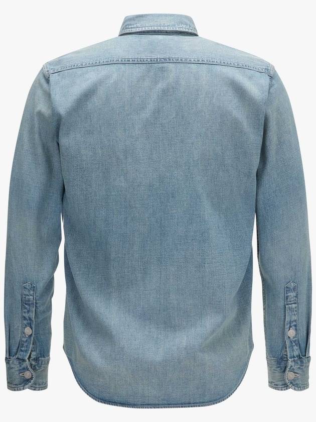 RRL Western Denim Long Sleeves Shirt Bue - POLO RALPH LAUREN - BALAAN 3