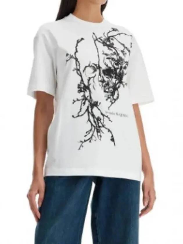 Skull Graphic Print Short Sleeve T-Shirt White - ALEXANDER MCQUEEN - BALAAN 2