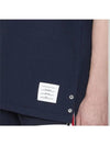 Textured Cotton Stripe Short Sleeve T-Shirt Navy - THOM BROWNE - BALAAN 5