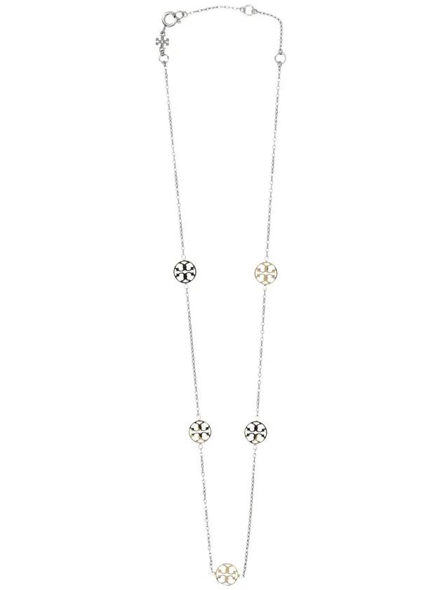 Miller Chain Link Necklace Silver - TORY BURCH - BALAAN 1