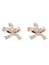 Hyperbola Volta Bow Stud Earrings Rose Gold - SWAROVSKI - BALAAN 1