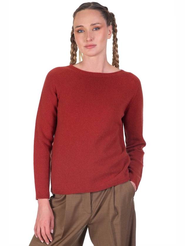 Women's Giori Wool Cashmere Knit Top Red - S MAX MARA - BALAAN 4