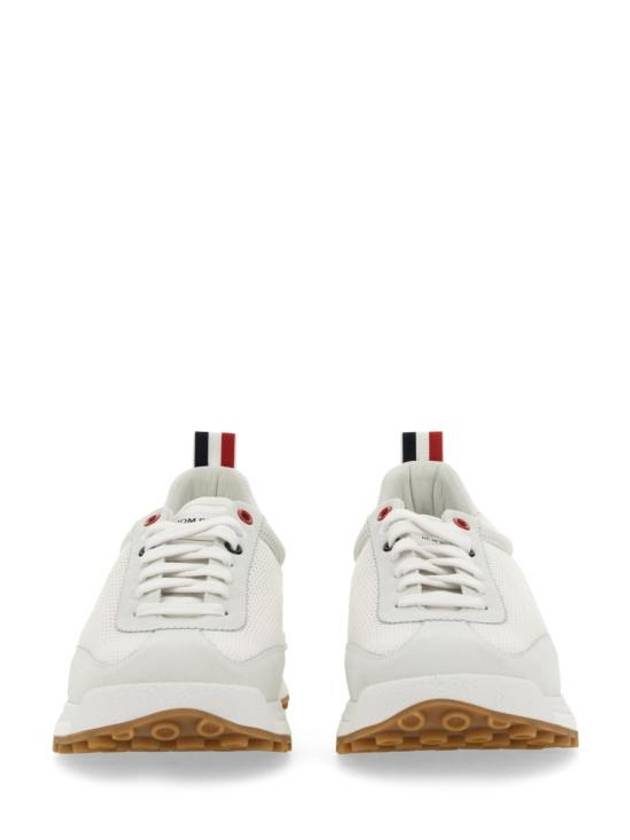 Fine Kid Suede Tech Runner White - THOM BROWNE - BALAAN 8