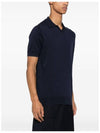 Knit Short Sleeve Polo Shirt Navy - BRUNELLO CUCINELLI - BALAAN 5