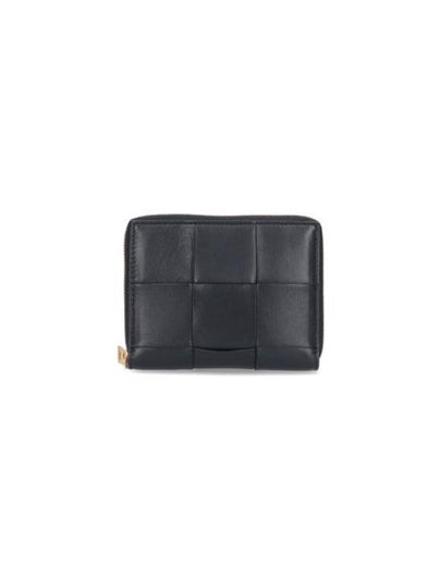 Intrecciato Zip Around Half Wallet Black - BOTTEGA VENETA - BALAAN 2