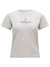 Logo Cotton Jersey Short Sleeve T-Shirt Light Grey - MONCLER - BALAAN 2