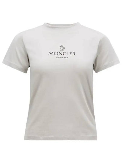 Logo Cotton Jersey Short Sleeve T-Shirt Light Grey - MONCLER - BALAAN 2