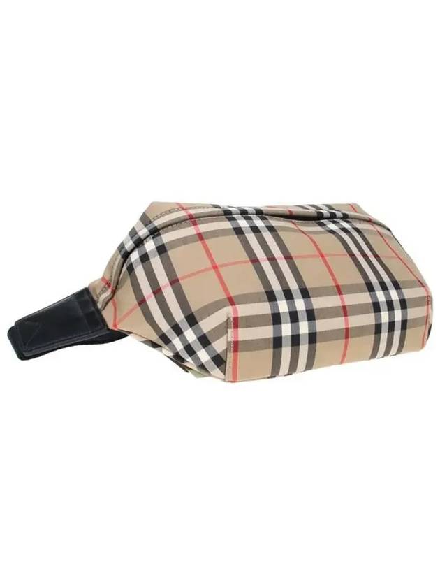 Medium Vintage Check Bonded Cotton Belt Bag Beige - BURBERRY - BALAAN 6