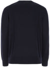 Fox Head Patch Regular Round Neck Pullover Knit Top Navy - MAISON KITSUNE - BALAAN 3