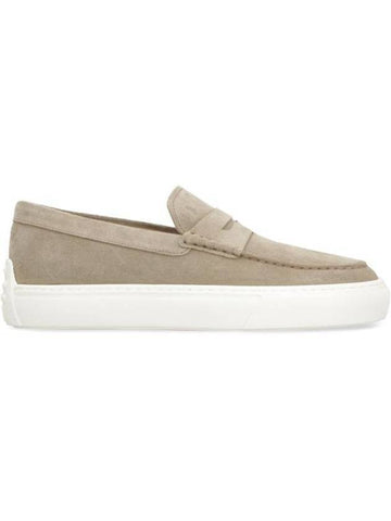 Men's Suede Loafers Beige - TOD'S - BALAAN 1