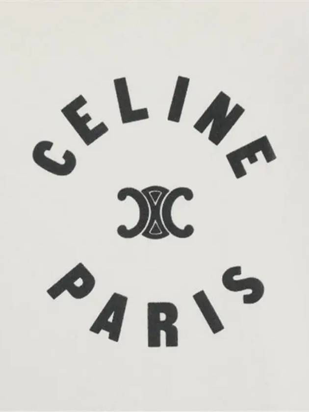 Cotton T Shirt WITH Flock Logo 2X14O671Q01CB B0651311280 - CELINE - BALAAN 3