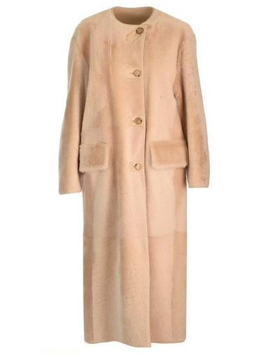 Women's Talamo Reversible Sheepskin Coat Honey - MAX MARA - BALAAN 1