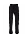 Men's Wappen Patch Slim Cargo Straight Pants Black - STONE ISLAND - BALAAN 2