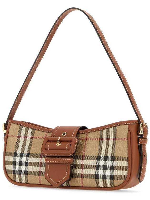 Buckle Strap Check Sling Shoulder Bag Beige - BURBERRY - BALAAN 3