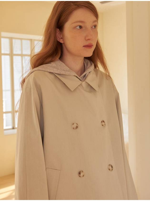 Short Trench Coat Beige - CORCA - BALAAN 1