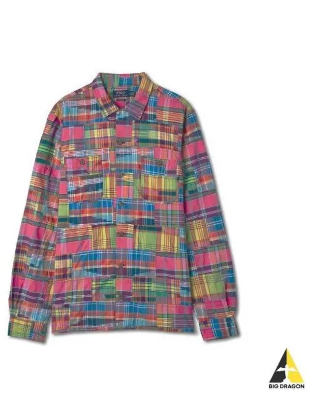 Classic Fit Patchwork Madras Work Shirt Multi - POLO RALPH LAUREN - BALAAN 1