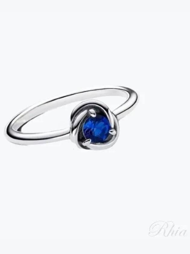 Blue Birthstone Eternity Circle Ring Silver - PANDORA - BALAAN 2