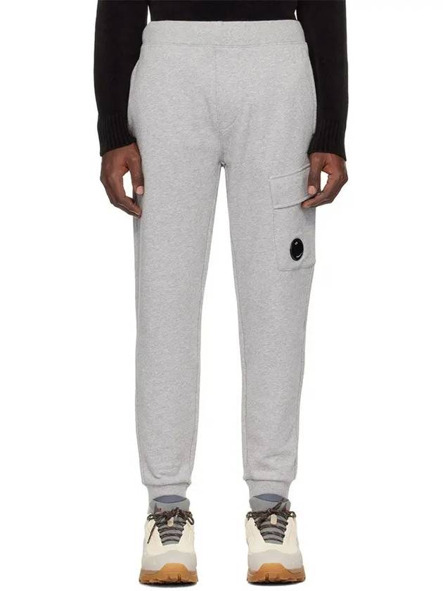 Diagonal Raised Fleece Cargo Track Pants Grey Melange - CP COMPANY - BALAAN 2