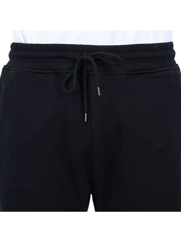 Diagonal Raised Fleece Zipped Track Pants Black - CP COMPANY - 7