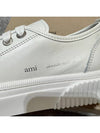 Lace Up Logo Leather Low Top Sneakers White - AMI - BALAAN 8