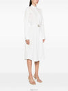 Cotton Poplin Midi Dress White - FENDI - BALAAN 5