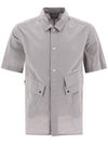 Cotton Popeline Pocket Short Sleeve Shirt Grey - CP COMPANY - BALAAN 1