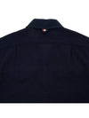 Double Face Cotton Knit 4 Bar Button Shirt Jacket Navy - THOM BROWNE - BALAAN 10