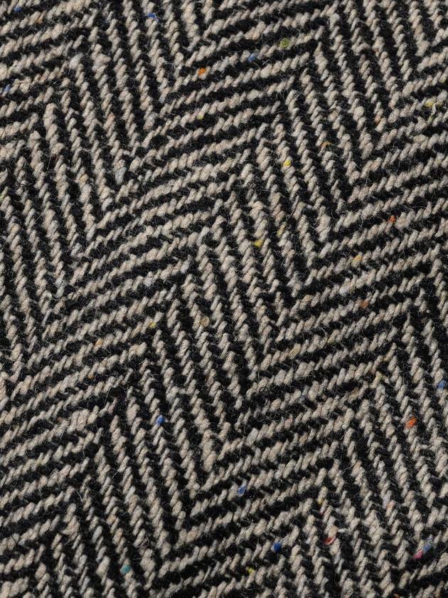 Wool Homespun Herringbone Cardigan Black - UJBECOMING - BALAAN 5