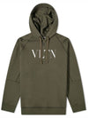 VLTN Cotton Hoodie Olive Green - VALENTINO - BALAAN 1