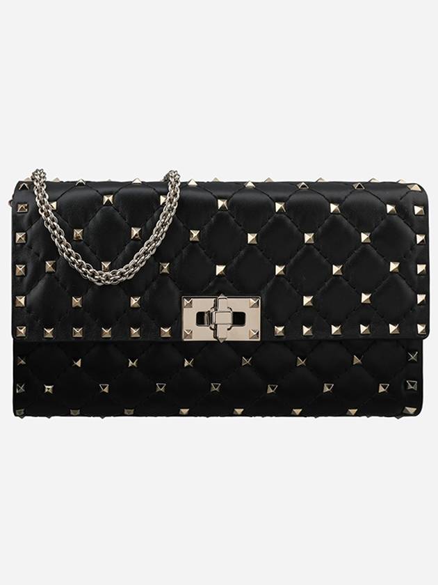 Rockstud Spike Shoulder Bag Black - VALENTINO - BALAAN 1