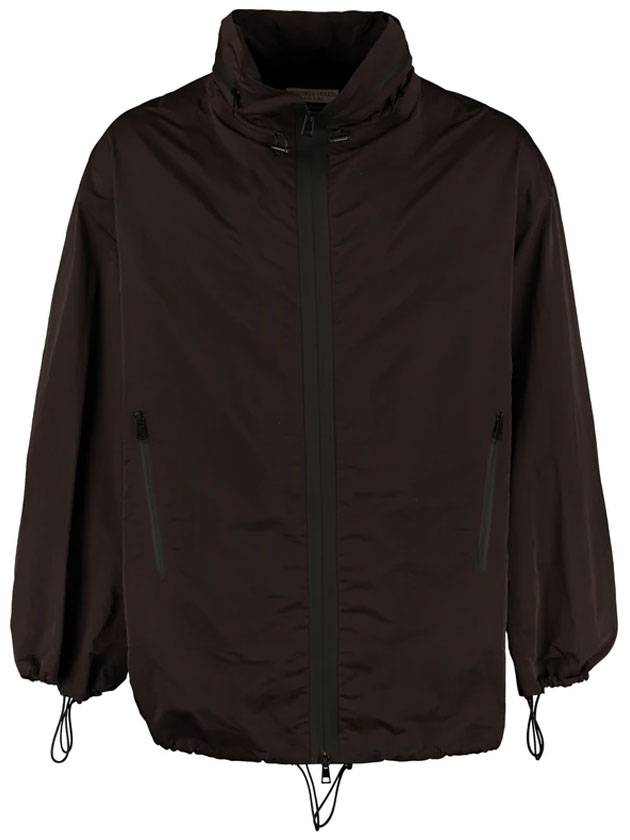 Matte Nylon Back Pocket Windbreaker Brown - BOTTEGA VENETA - BALAAN 1