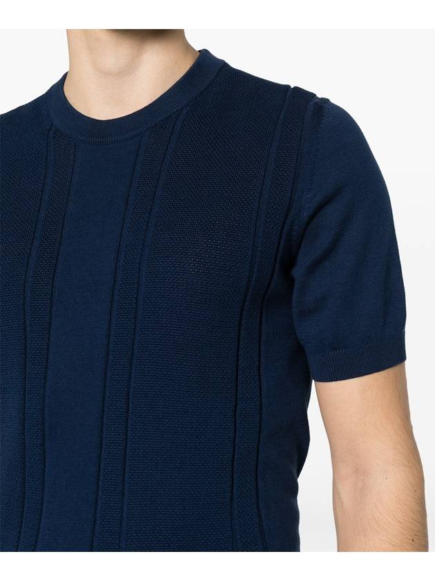 Knit Cotton T-Shirt Navy M29202400 C9078 - BRUNELLO CUCINELLI - BALAAN 5