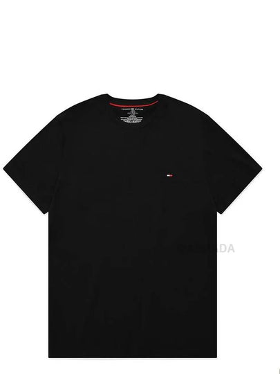 Core Flag Short Sleeve T-Shirt Black - TOMMY HILFIGER - BALAAN 2