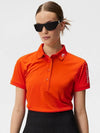 Women's Golf Tour Tech Polo Shirt Orange - J.LINDEBERG - BALAAN 3