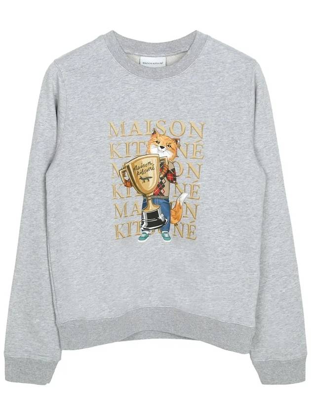 Fox Champion Print Sweatshirt Grey - MAISON KITSUNE - BALAAN 2