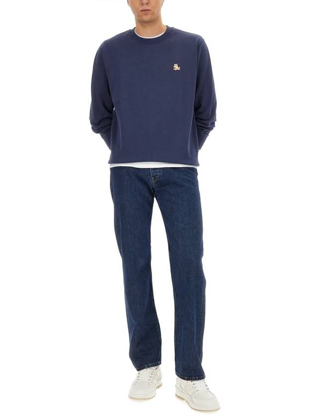 Chillax Patch Regular Sweatshirt Eclipse Blue - MAISON KITSUNE - BALAAN 3