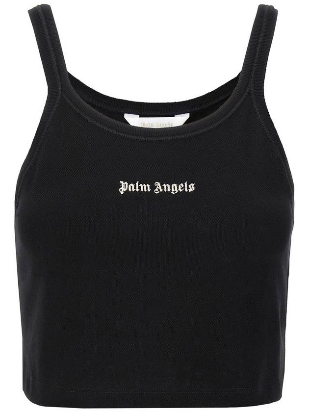 Logo Print Crop Tank Top PWAD060S24FAB0021003 - PALM ANGELS - BALAAN 2