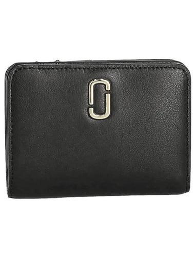 The J Marc Mini Compact Half Wallet Black - MARC JACOBS - BALAAN 1